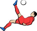 Overhead kick illustration