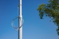 Overhead line under construction. Royalty Free Stock Photo