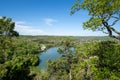 Overhead lookout viewpoint of Lake of the Ozarks Missouri on a sunny spring day Royalty Free Stock Photo