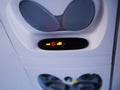 Overhead no smoking sign on a plane Royalty Free Stock Photo