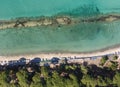 Overhead panoramic view of Torre Mozza, Tuscan Beach, Italy Royalty Free Stock Photo