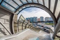 Overhead pedestrian crossing. Baku Azerbaijan