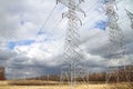 Overhead Power Line in Fermilab II Royalty Free Stock Photo