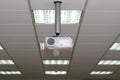 Overhead projector under the ceiling in boardroom Royalty Free Stock Photo