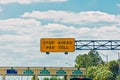 Overhead road direction signs found on the approach to toll plaza`s