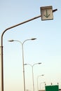 Road Signs & Street Lights Royalty Free Stock Photo