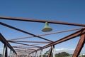 Overhead Rusty Girders Of A Bridge Structure