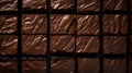 Overhead Shot of baked Brownies. Seamless Background Royalty Free Stock Photo