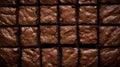 Overhead Shot of baked Brownies. Seamless Background Royalty Free Stock Photo