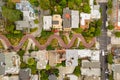 Overhead shot of the beautiful cityscape of San Francisco in California, USA, during daylight Royalty Free Stock Photo