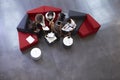 Overhead Shot Of Businesswomen Meeting In Lobby Of Office Royalty Free Stock Photo