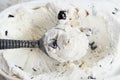 Overhead Scoop of Chocolate Chip Cookie Dough Ice Cream Royalty Free Stock Photo