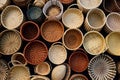 overhead shot of a collection of baskets in different sizes