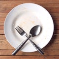 Overhead shot of an empty dish Royalty Free Stock Photo