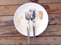 Overhead shot of an empty dish Royalty Free Stock Photo