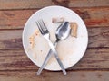 Overhead shot of an empty dish Royalty Free Stock Photo