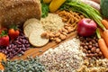 Overhead Shot Of Foods Containing Healthy Or Good Carbohydrates Royalty Free Stock Photo