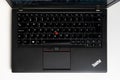 Overhead shot of Lenovo Thinkpad X260 notebook on a white desk Royalty Free Stock Photo