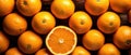 Overhead shot of oranges