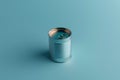 Solitary Tin Can on Solid Background Royalty Free Stock Photo