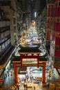 Overhead shot of Temple Street Night Market, Hong Kong, China Royalty Free Stock Photo
