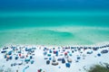 Overhead the Surf and Sand at a Beautiful World-Famous 30A Florida Beach Royalty Free Stock Photo