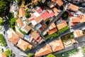 Overhead of traditional village Agros in Cyprus
