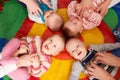 Overhead View Of Babies Having Fun At Nursery Playgroup Royalty Free Stock Photo