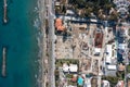 Overhead view of construction area in Limassol, Cyprus