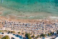 Overhead view of Coral Bay beach. Peyia village, Paphos District, Cyprus