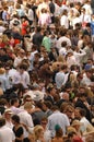 Race goers crowds at a Cup race meeting in Melbourne Royalty Free Stock Photo