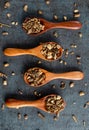 Dandelion Root Pieces on Wooden Spoons