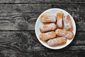 Overhead view of delicious sweet Homemade Eclairs