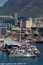 Overhead view of the dry dock at the V&A Waterfront Royalty Free Stock Photo