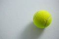 Overhead view of fluorescent tennis ball