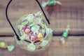 Overhead view Jar full of Candy Royalty Free Stock Photo