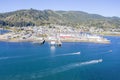 Overhead View Of A Marina On The Pacific Coast Highway