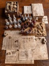 An Overhead View Of A Medieval Alchemist Workspace Royalty Free Stock Photo