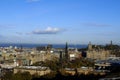 Aerial view of the Balmoral Hotel and Old Town, Edinburgh, Scotland Royalty Free Stock Photo