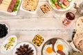 Overhead view of oriental breakfast