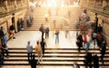 Overhead view of people climbing stairs in Central Park, New York City Royalty Free Stock Photo