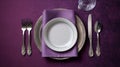 Overhead view of a place setting. Generative AI. Royalty Free Stock Photo