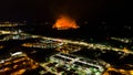 Aerial view of fire force on nature