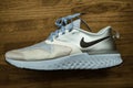 Overhead view professional running shoe manufactured by Nike model Odyssey React