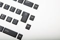 Overhead view of a Qwerty computer keyboard Royalty Free Stock Photo