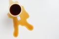 Spilled cup of coffee Royalty Free Stock Photo