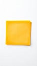 Overhead view of two slices of yellow cheese on a white background Royalty Free Stock Photo
