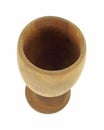 Overhead view wood goblet