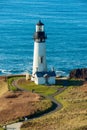 Overhead View of the Yaquina Head Lighthouse, Newport, Oregon