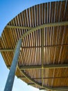 Wooden overhead covering at a public park to provide protection against the hot Australian summer sun Royalty Free Stock Photo